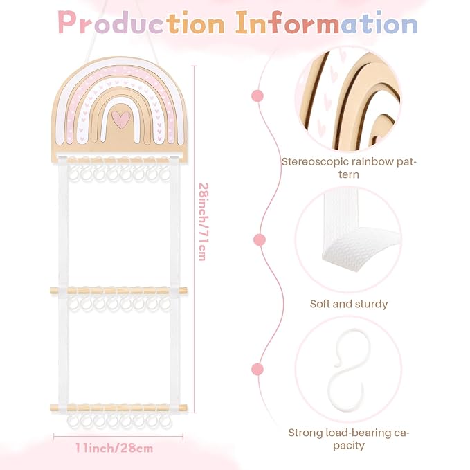 POVETIRE Headband Holder Bow Holder - Image 3
