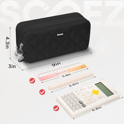 Sooez Large Pencil Case Pouch, Extra Big Pencil Bag - Image 5