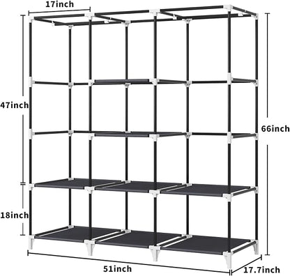 Portable Closet, 51 Inch Wardrobe Closet - Image 4
