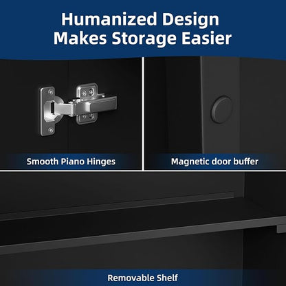 Bathroom Medicine Cabinet with Mirror 24 x 30 Inch, Mirrored Cabinets with - Image 7
