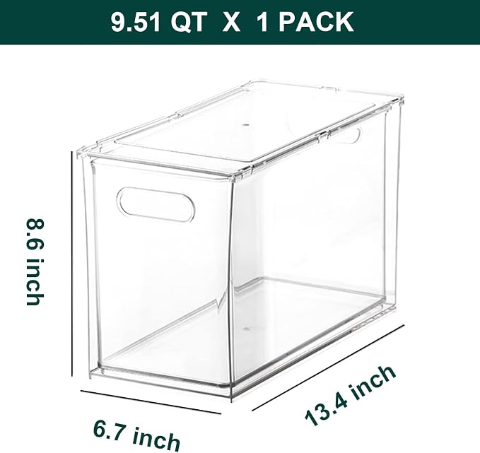 LALASTAR Fridge Organizer And Storage Clear, Large Refrigerator Organizer Bin - Image 5