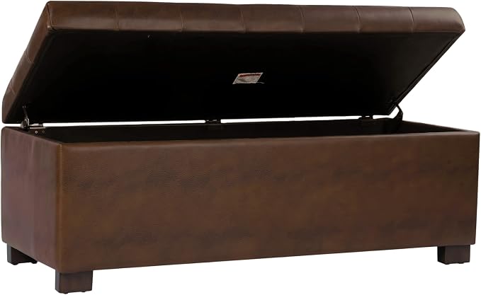 HomePop 46" Tufted Storage Bench - Image 7