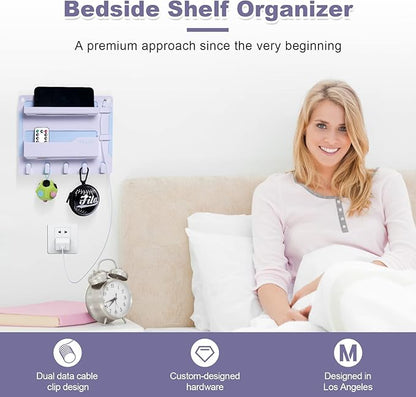 Bedside Shelf Wall Mount, Adhesive Bedside Shelf Accessories Organizer - Image 5
