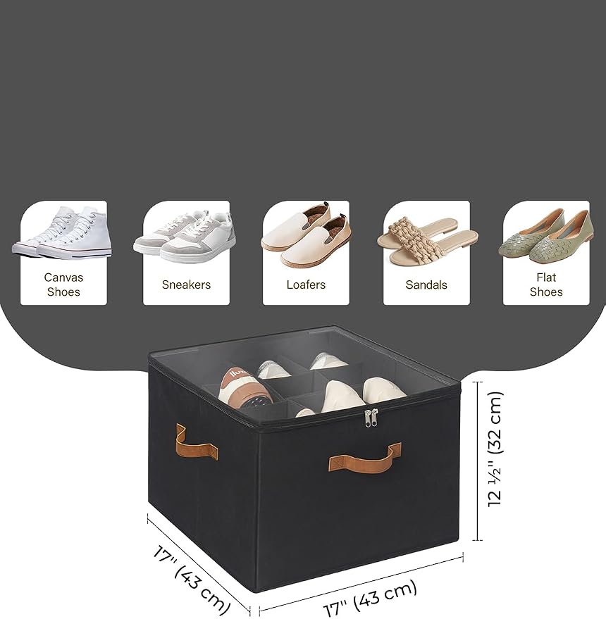 StorageWorks Shoe Organizer for Closet, Fits up to 16 Pairs, Shoe Cubby Storage - Image 2