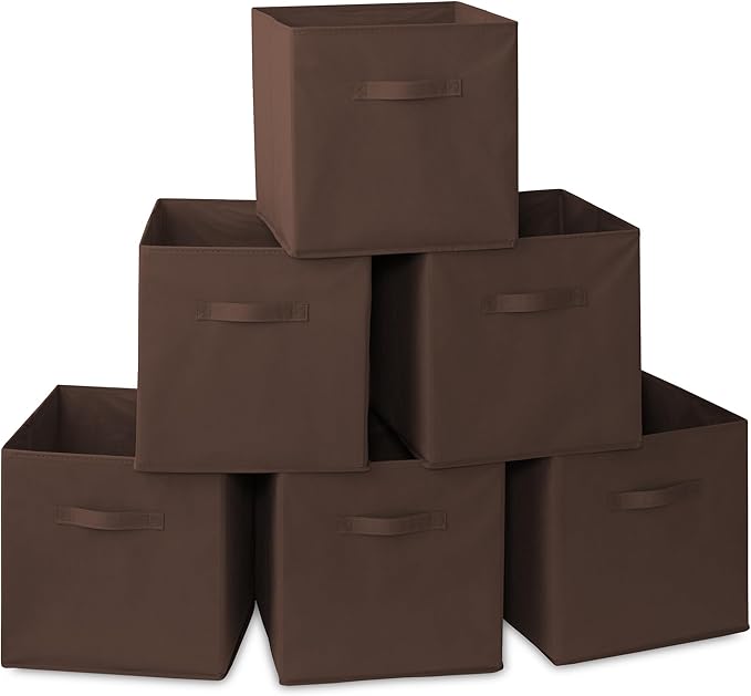 Casafield Set of 6 Collapsible Fabric Cube Storage Bins, Cubby Organizers & More by Casafield