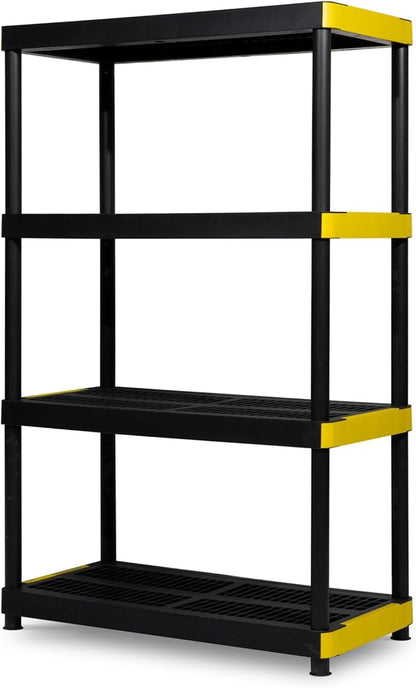Simpli-Magic 4-Tier Heavy Duty Plastic Storage Shelving Unit, Garage & Basement by Simpli-Magic