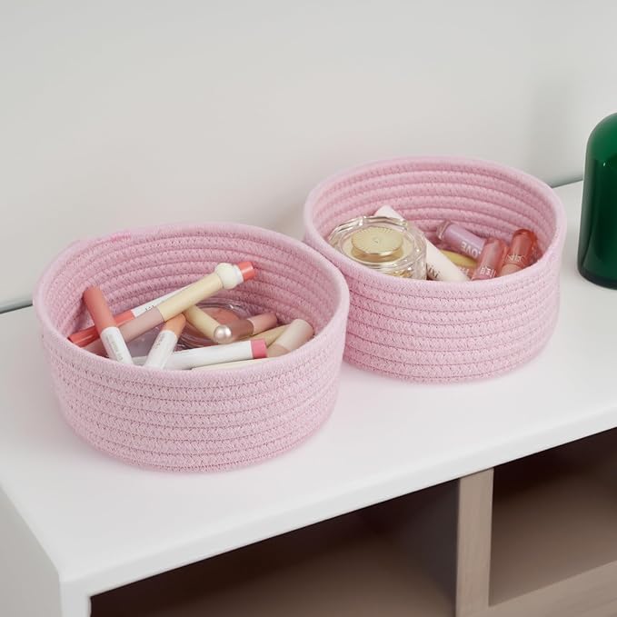 Small Woven Cotton Rope Baskets, Gift and Storage Baskets, Nursery Organizer - Image 5