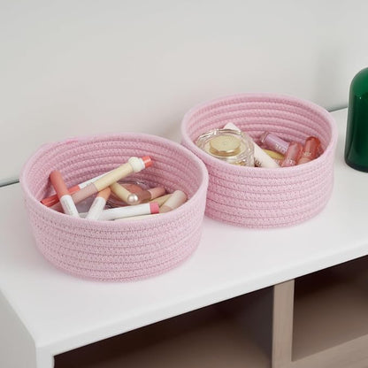Small Woven Cotton Rope Baskets, Gift and Storage Baskets, Nursery Organizer - Image 5