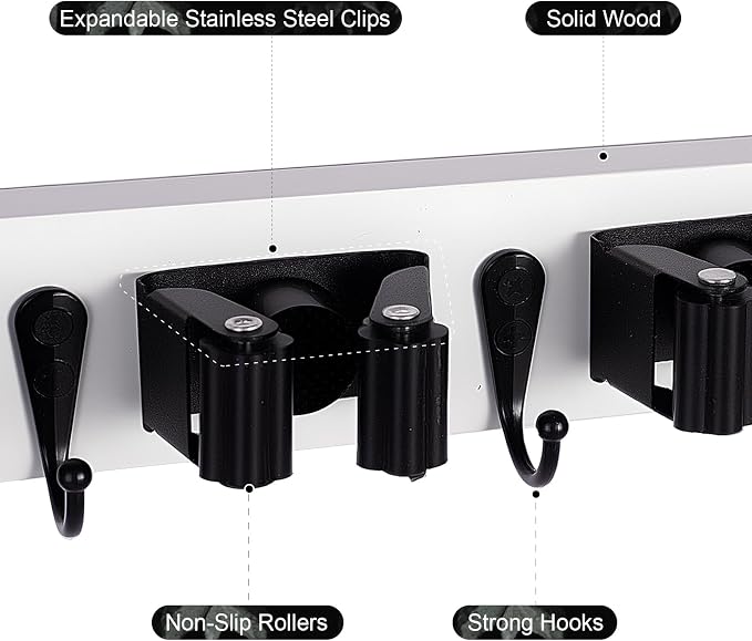2 Pack Broom Holder Wall Mount - Image 4