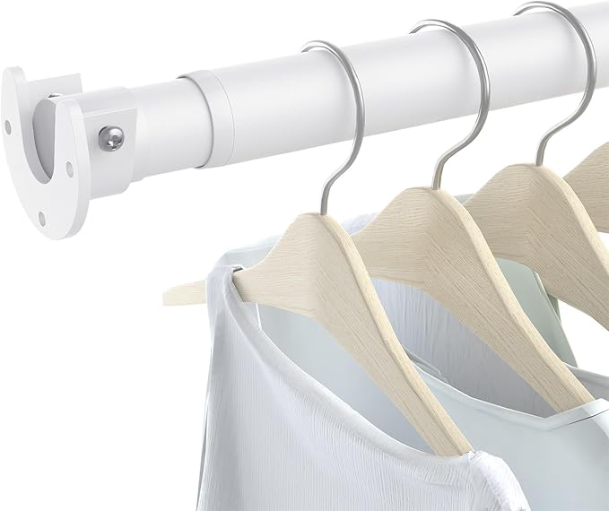 Closet Rods for Hanging Clothes, 17 to 84 Inch Heavy Duty Stepless Adjustable by ForYourHome
