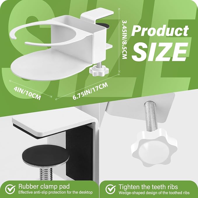 Desk Cup Holder for Coffee Mugs, Water Bottles - Image 2
