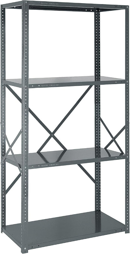 Quantum Storage Systems 75-1836-4 IRONMAN Solid Heavy Duty 4 Shelves 75" H x by QuantumStorageSystems