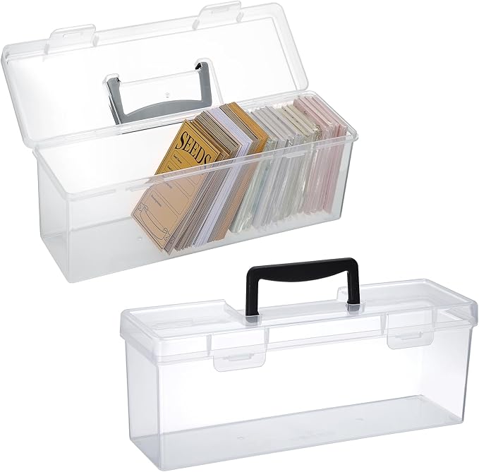 Kokone 2 Pack Plastic Clear Seed Storage Organizer Box by Unknown