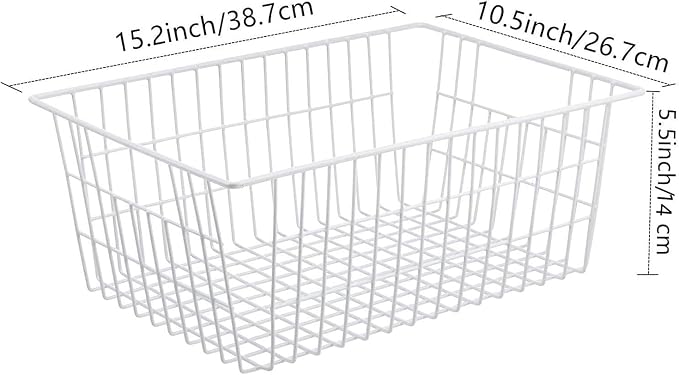 Redrubbit Wire Storage Baskets, Large Farmhouse Metal Freezer Basket Storage - Image 6
