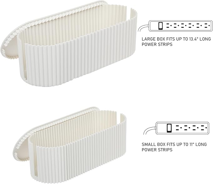 FABROK 2 Pack Cable Management Box, Cord Organizer Box - Image 3