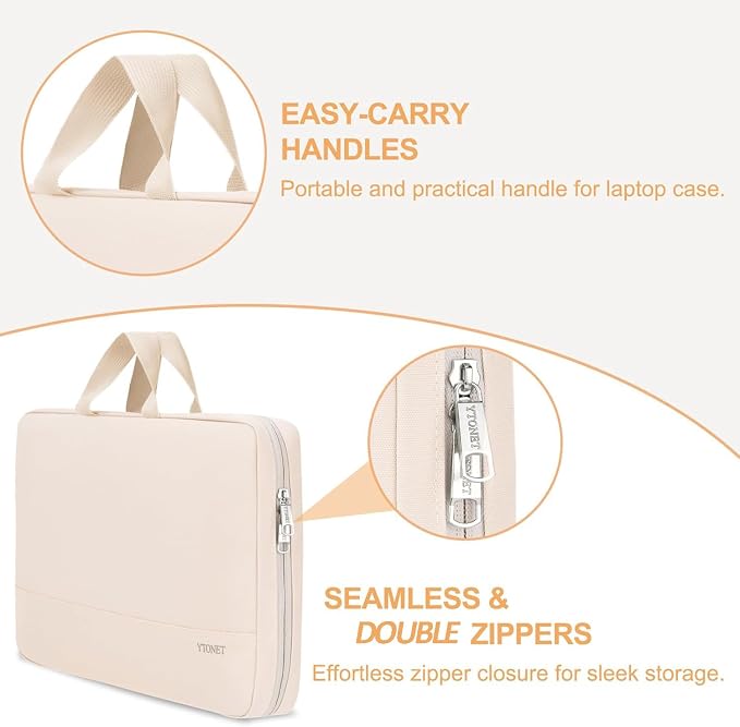 Ytonet Laptop Case 15.6 Inch, TSA Water Resistant Slim Laptop Sleeve | - Image 3