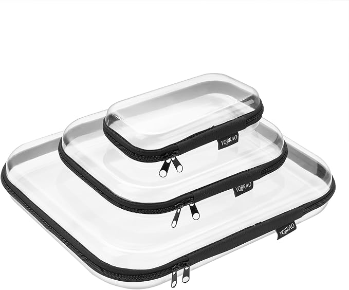 Hard Sided Clear Zipper Case for Storage- Professional-Grade Plastic Clear by Unknown