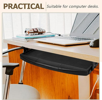 Under Desk Keyboard Tray with Adjustable Height, Ergonomic Slide-Out Keyboard - Image 3