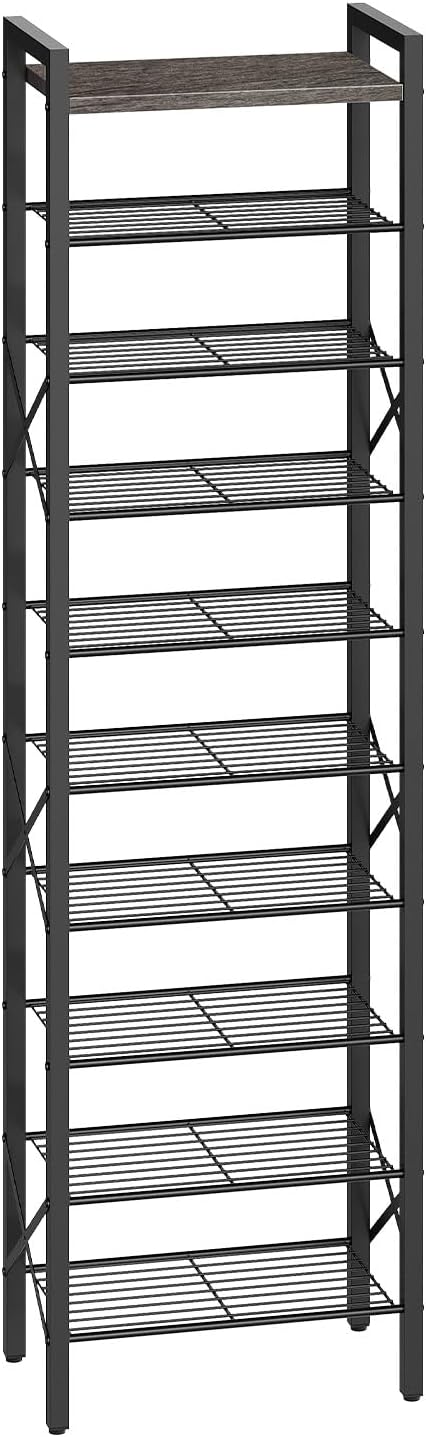 YATINEY 10-Tier Narrow Shoe Rack, Tall Shoe Rack by Yatiney