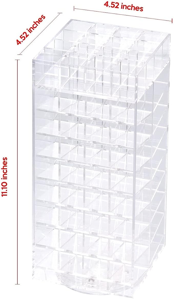 JackCubeDesign 360 Rotating Lipstick Clear Acrylic Display Rack Organizer Stand - Image 7