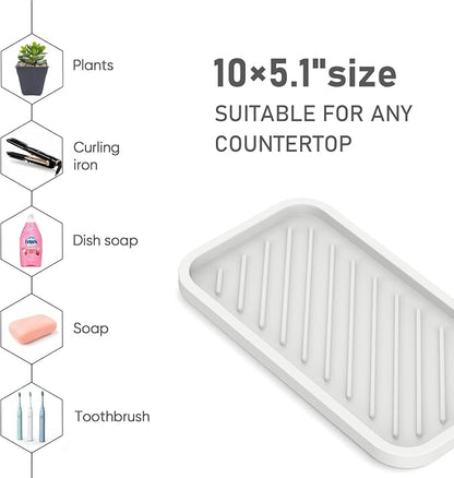 EG-SIPRO Silicone Sponge Holder, Large 10" Kitchen Sink Organizer Tray - Image 4