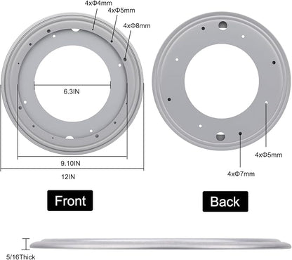 12Inch Round Lazy Susan Turntable Bearing Plate, Rotating Swivel Base - Image 2