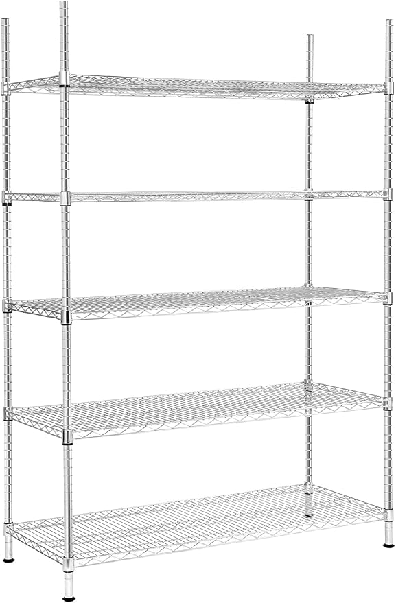 Land Guard 5 Tier Chrome Storage Racks and Shelving by LandGuard