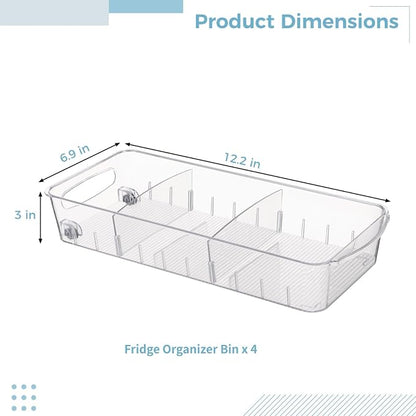 4 PCS Fridge Organizer Bins - Image 4