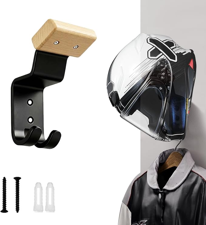 Motorcycle Helmet Holder Wall Mount by Unknown
