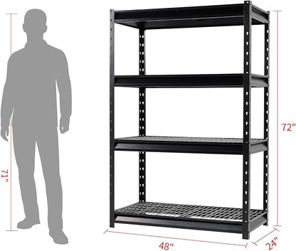 The Atlas 48" W Heavy Duty Garage Shelving Unit Load 12000 Lbs, Metal Shelves - Image 3