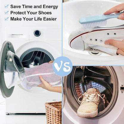 Vivifying Shoe Washing Machine Bag, 2 Pack Honeycomb Mesh Laundry Bag - Image 5