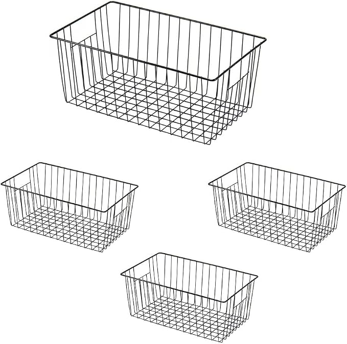 16inch Freezer Wire Storage Organizer Baskets, Household Refrigerator Bin by Y.Z.Bros