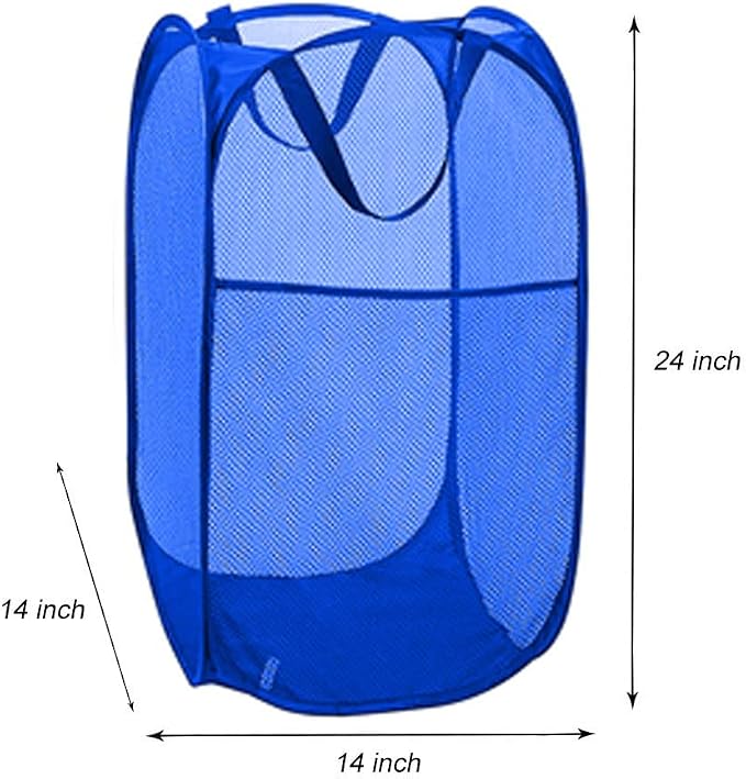 Larpur Mesh Laundry Basket, Pop up Laundry Hamper - Image 2