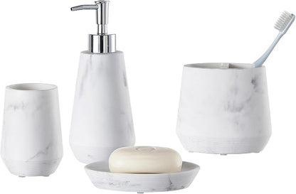 4 Piece Modern Bathroom Accessory Set - Image 3