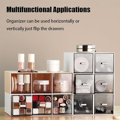 Plastic Tea Bag Organizer with 3 Drawers, Desk Drawer Organizer, Stackable - Image 6