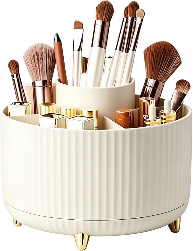 360°Rotating Makeup Brush Holder Organizer, Spinning Skincare Storage Carousel by Unknown