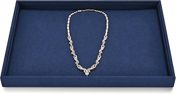 Microfiber Jewelry Tray Stackable Jewelry Drawer Organizer Trays Necklace by Papten