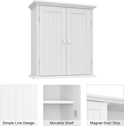 ChooChoo Bathroom Wall Cabinet Set of 2, Over The Toilet | 8.8"D x 21.1"W x 24"H - Image 4