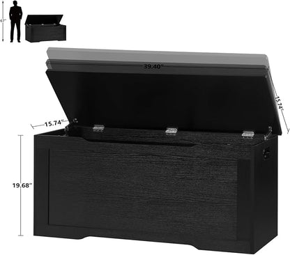 usikey 39.4” Storage Chest, Toy Chest, Toy Box - Image 3