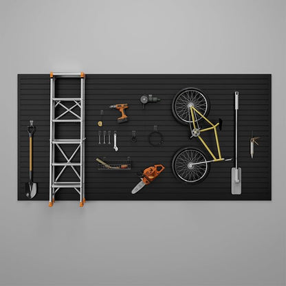 4'H x 8'W Slatwall Panel Garage Wall Organizer, Heavy Duty Interlocking Slat - Image 8