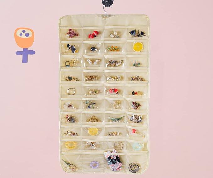 Bloss Hanging Jewelry Organizer 80 Pockets Hanging Double-Side Jewel Hanger - Image 7