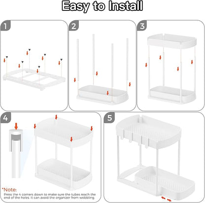 Ukeetap 2 Pack Multi-Purpose Pull-Out Storage Organizers, Under Sink Organizers - Image 7