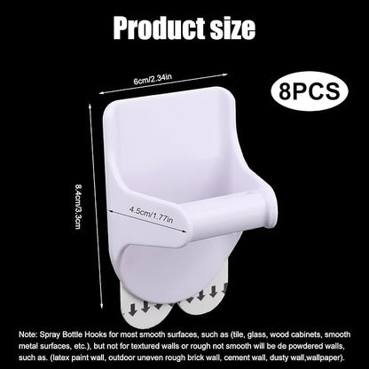 8Pcs Wall Mount Spray Bottle Holder, No Damage Strong Adhesive Bottle Hooks - Image 2