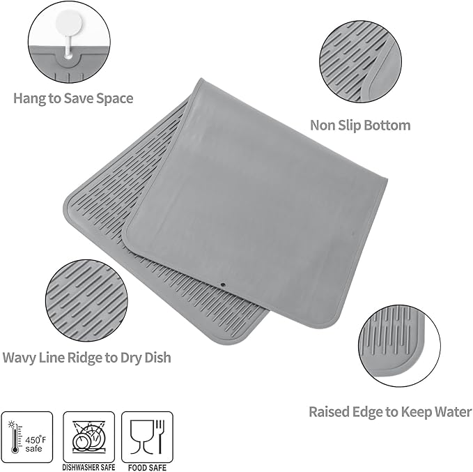 Silicone Dish Drying Mat for Multiple Usage, Easy clean, Eco-friendly, - Image 3