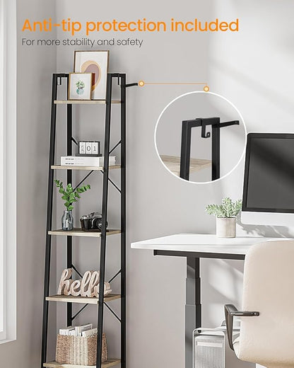 Hzuaneri Ladder Shelf, Freestanding Corner Storage Shelf | Bookcase - Image 3