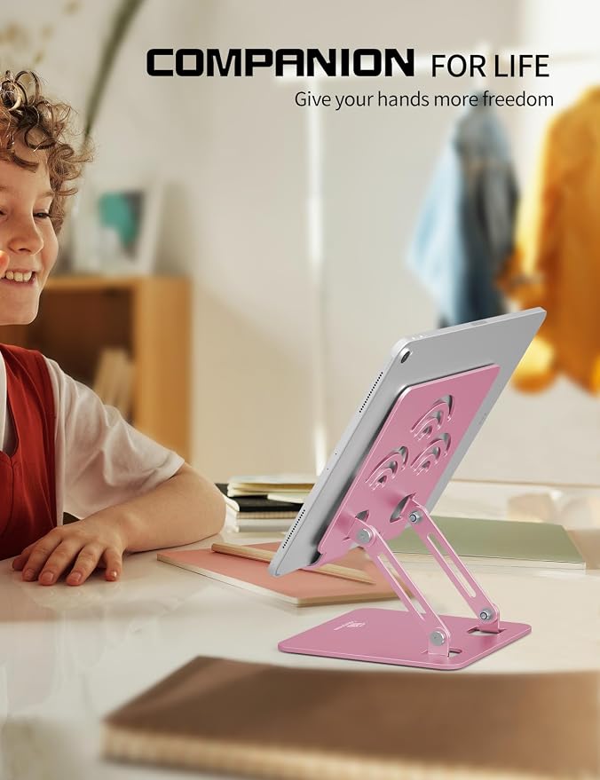 Adjustable Tablet Stand for Desk, Premium Aluminum Holder for iPads, and All - Image 2