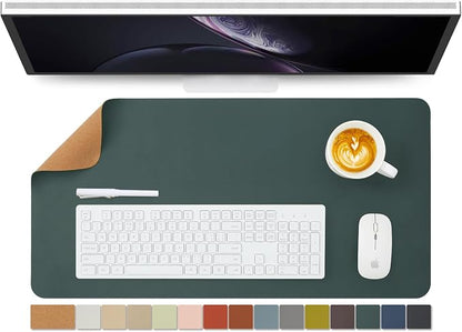 Cork Desk Mat - Dual-Sided Desk Pad by HOMIEAZICOZI