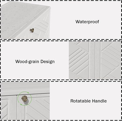 Mrosaa Storage Box Outdoor Caninet, Resin Indoor Storage Box Waterproof - Image 5