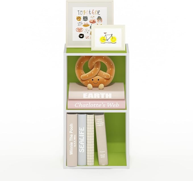 Furinno PASIR Book Shelf, 2-Tier Modern Bookshelf, Open Shelves Bookcase 9 x 12 - Image 5