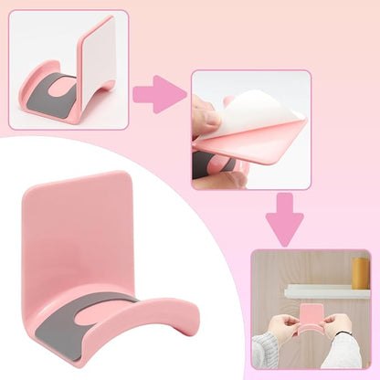 1Pcs Pink ABS Plastic Headphone Stand Hanger, Table Wall Mount Headset Holder - Image 4